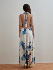 2025 Fashion Women'S Long Dress Swing A Line Floral Casual Dress Fashion Streetwear Outdoor Daily Date Print Sleeveles Dressees