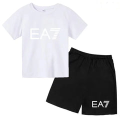 Kids T-shirt Boys Girls Toddler Birthday Gift 3-12Y Sports Top+Casual Shorts 2P Beautiful Girl Fashionable Charming Sunshine Set