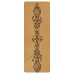 2025 New Cork & Natural Rubber Luxury Yoga Mat with Laser-Engraved Alignment Lines - Shock Absorption, Anti-Slip, Noise Reductio