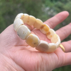 Natural Amber Bracelets&Bangles Women Adult Trendy Handmade White Old Amber New Unique Real Baltic Amber Jewelry Gift Wholesale