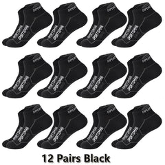 12 Pairs Ankle Socks Men Cotton Sports Running Socks Breathable Mesh Comfortable Sweat Absorption Fitness Cotton Short Socks