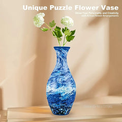 3D Puzzle Vase Adult Jigsaw 3D Art Jigsaw Vase Unique 160 Curved Plastic Puzzles Puzzle Vase for Home Office Decoration 1pcs