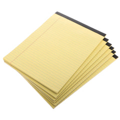 6pcs A4 Yellow 214x295mm Tearable Notebook Notepad Sections Lined Pages Work Records Journal College Supplies Multifunctional