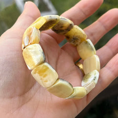 Natural Amber Bracelets&Bangles Women Adult Trendy Handmade White Old Amber New Unique Real Baltic Amber Jewelry Gift Wholesale