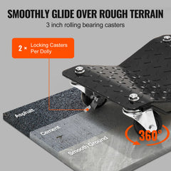 SucceBuy Car Tire Wheel Trolley Dollies 2/4PCS 1500Lbs Weight Capacity Vehicle Skates Moving Tire 4 Casters Auto Repair Mover
