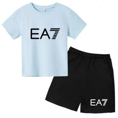 Kids T-shirt Boys Girls Toddler Birthday Gift 3-12Y Sports Top+Casual Shorts 2P Beautiful Girl Fashionable Charming Sunshine Set