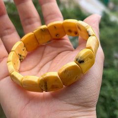 Natural Amber Bracelets&Bangles Women Adult Trendy Handmade White Old Amber New Unique Real Baltic Amber Jewelry Gift Wholesale